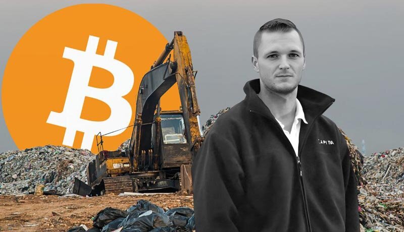 کیف پول بیت‌کوین ۵۰۰ میلیون دلاری در میان زباله‌ها